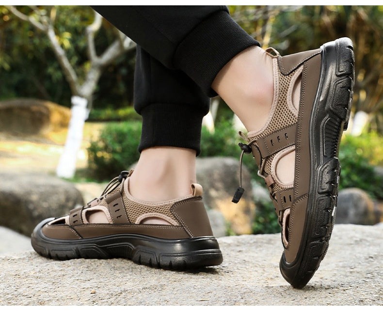 Summer Beach Hole Wading Rotating Button Sandals Men's Casual Shoes