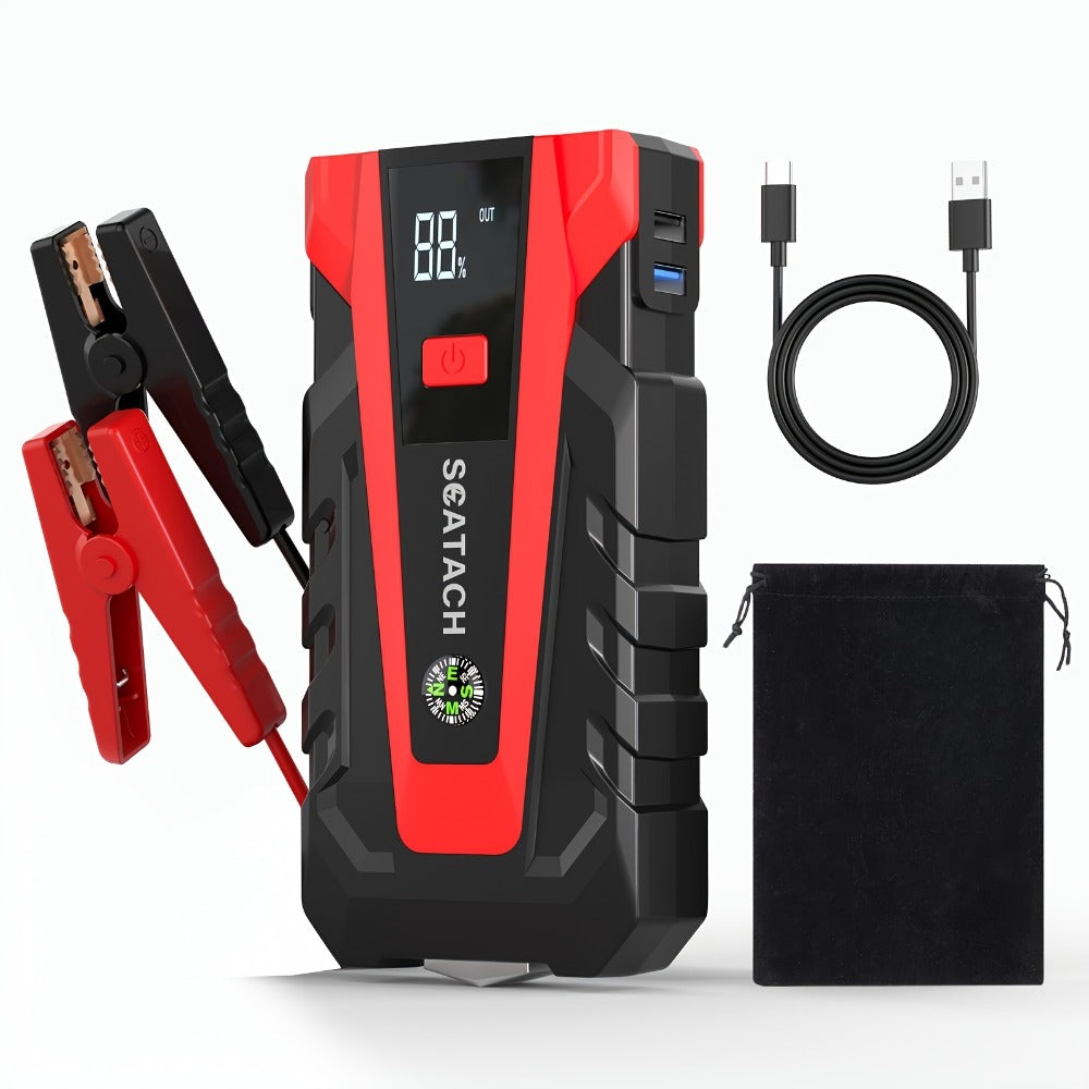 12V Jump Starter with Scatach-011 Base Model or Q27B Start-and-Inflation Package, Digital Display and Clamps — image 3