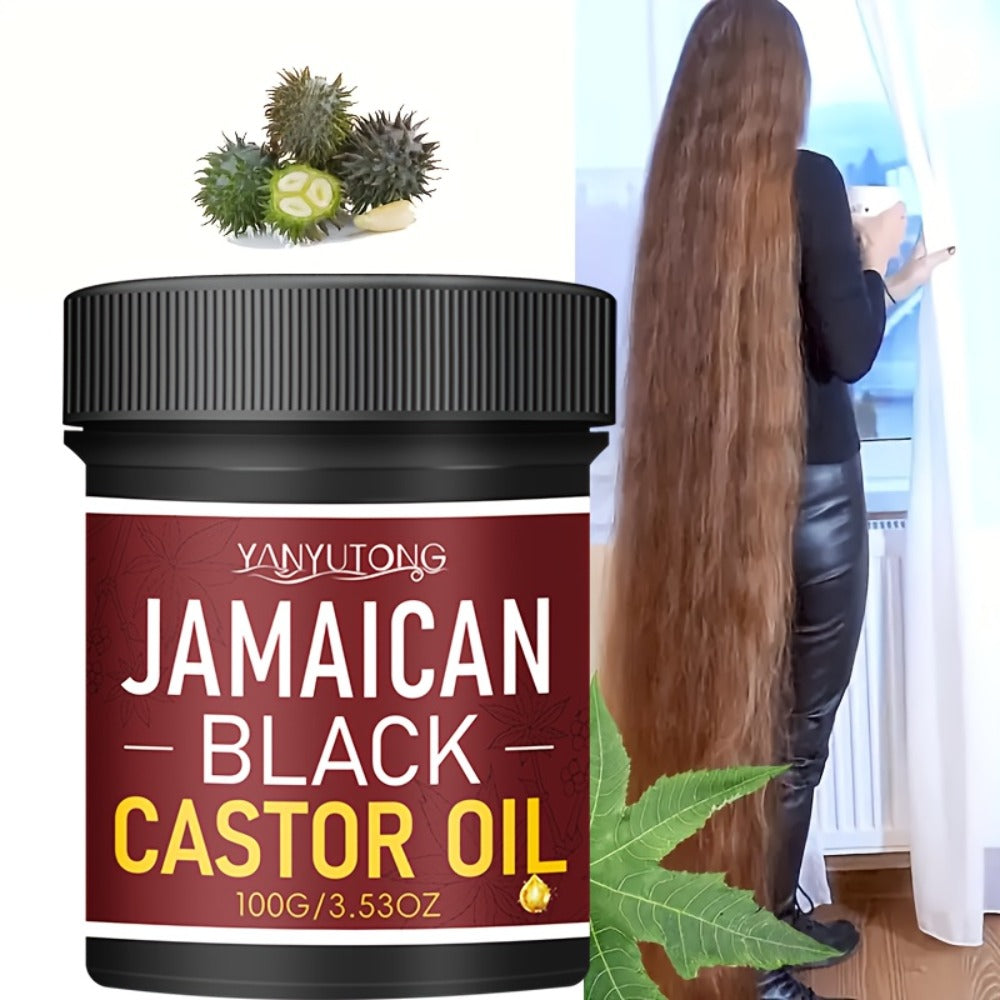 Hair Oil YANYUTONG Jamaican Black Castor 100g Red-Label Jar with Black Screw Lid for Hair and Scalp Application — image 5
