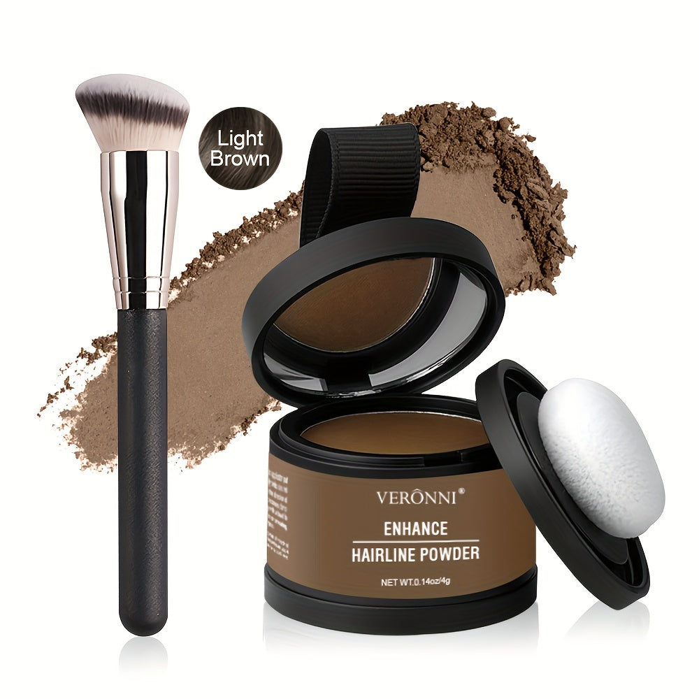Hairline Shadow Powder Kit with Brush – Waterproof Hairline Concealer & Hair Root Touch Up Powder | Instant Fuller-Looking Ha
