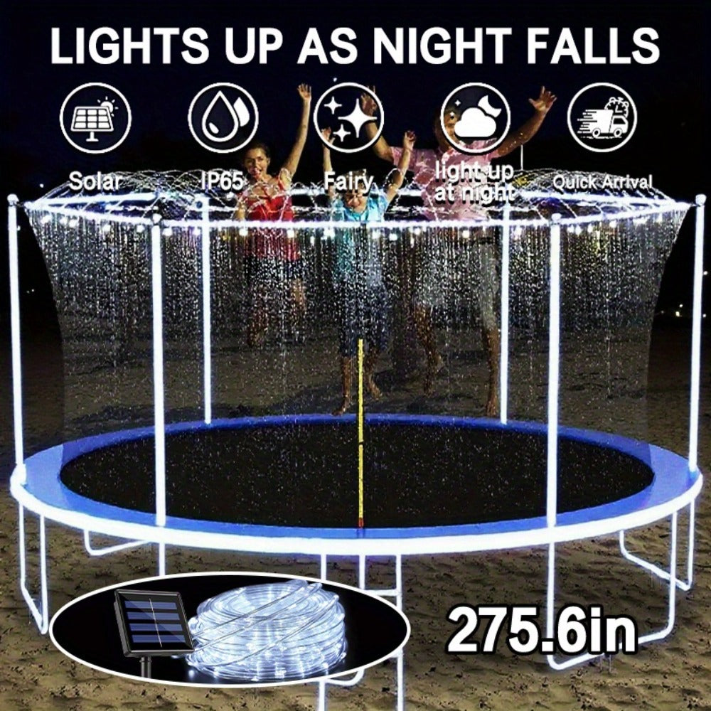 Solar Trampoline Rope Lights with Separate Panel, 50 or 100 LEDs and Multicolor, White or Blue Options — image 5