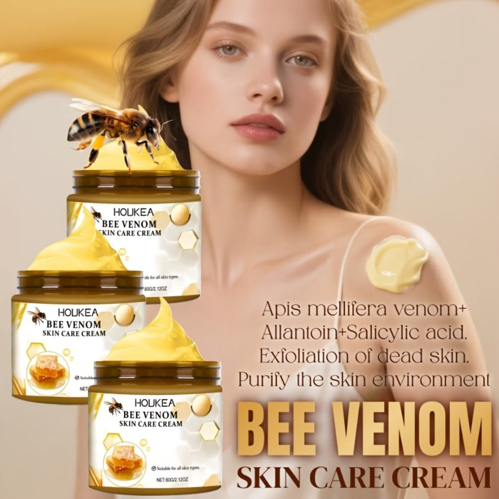 Body Cream HOUKEA Three 60g Jars with Bee Venom, Retinol, Allantoin and Salicylic Acid for External Use — image 1