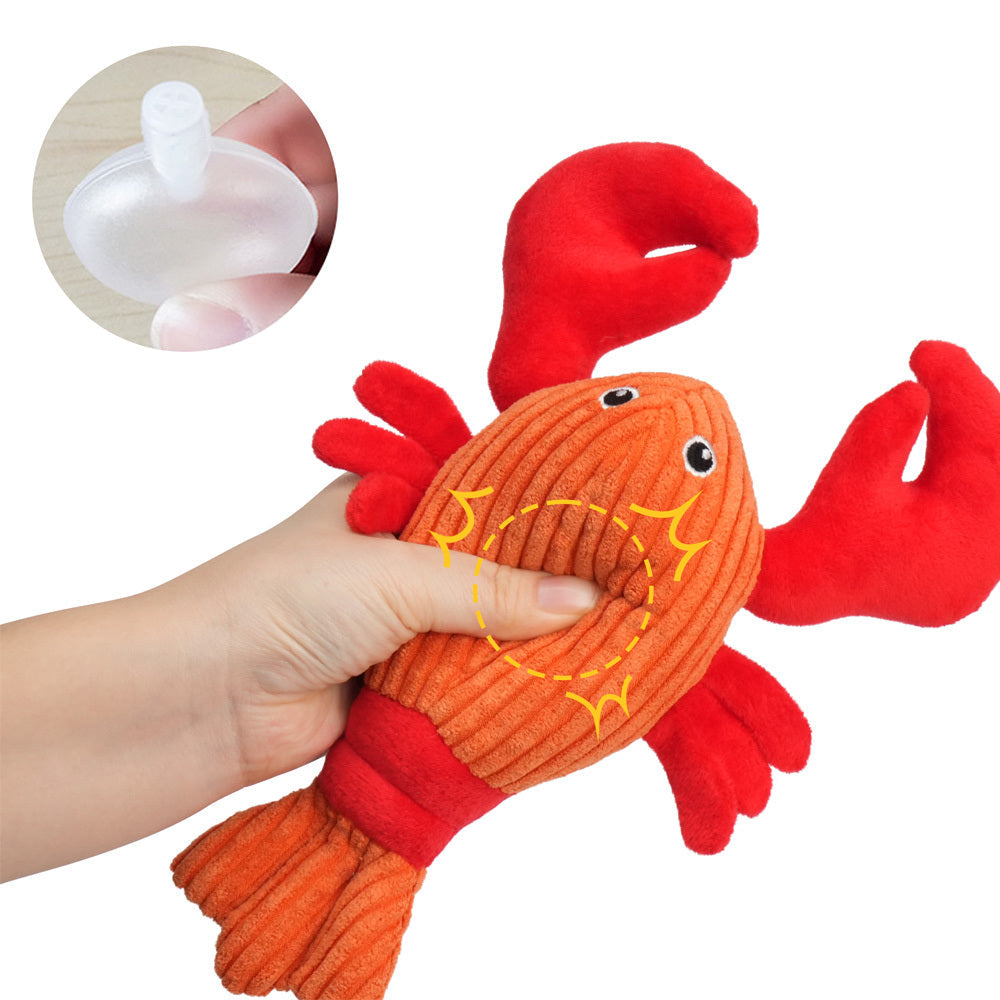 Four-Piece Plush Dog Toy Set with Dolphin, Turtle, Lobster and Octopus Shapes for Supervised Play — image 5