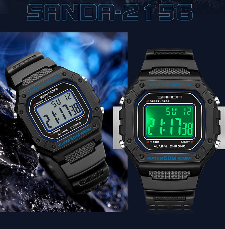 Swimming Waterproof Youth Electronic Watch Simple Alarm Clock