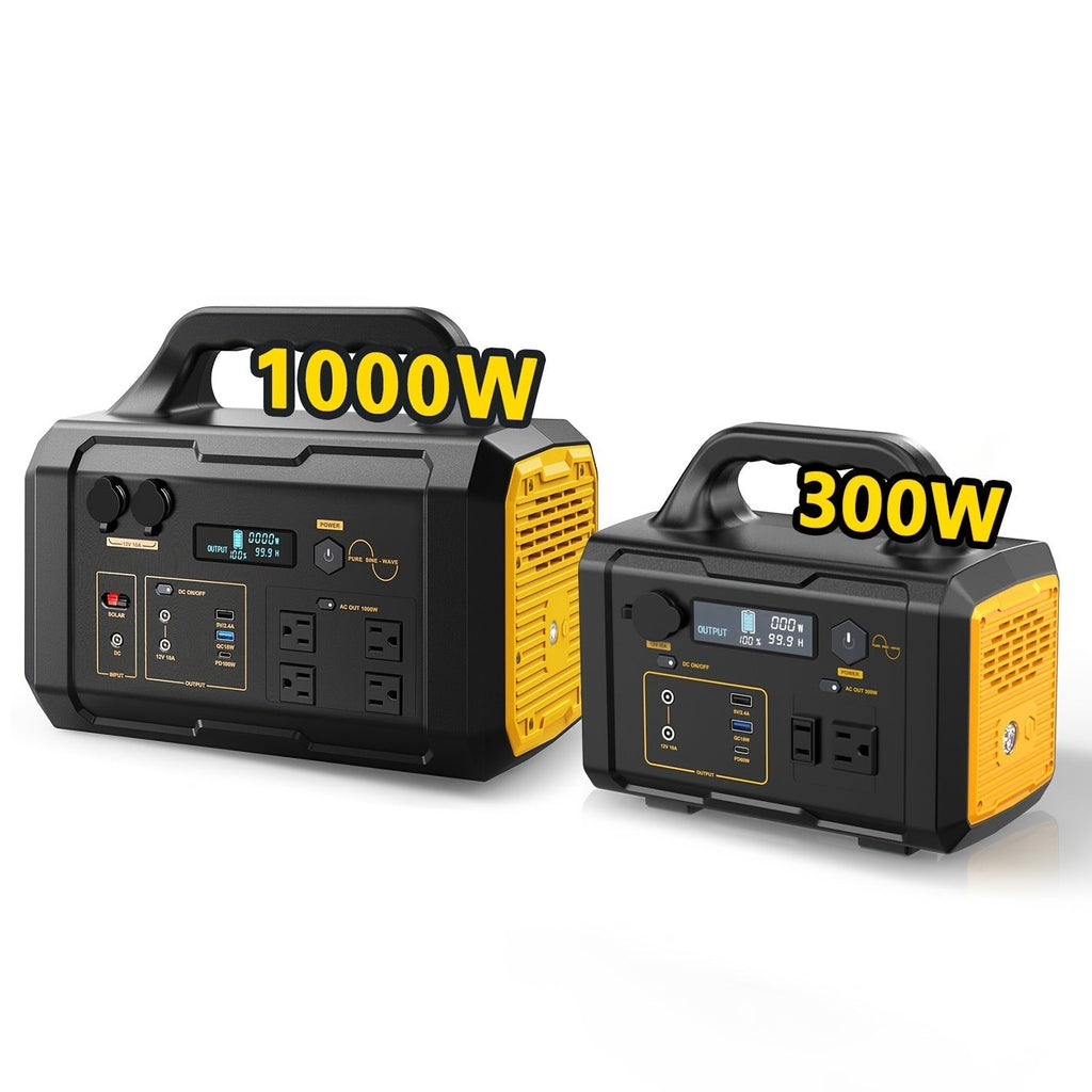 Portable Power Station 299Wh 300W or 1024Wh 1000W with AC, DC, USB Outputs and LED Lighting — image 2