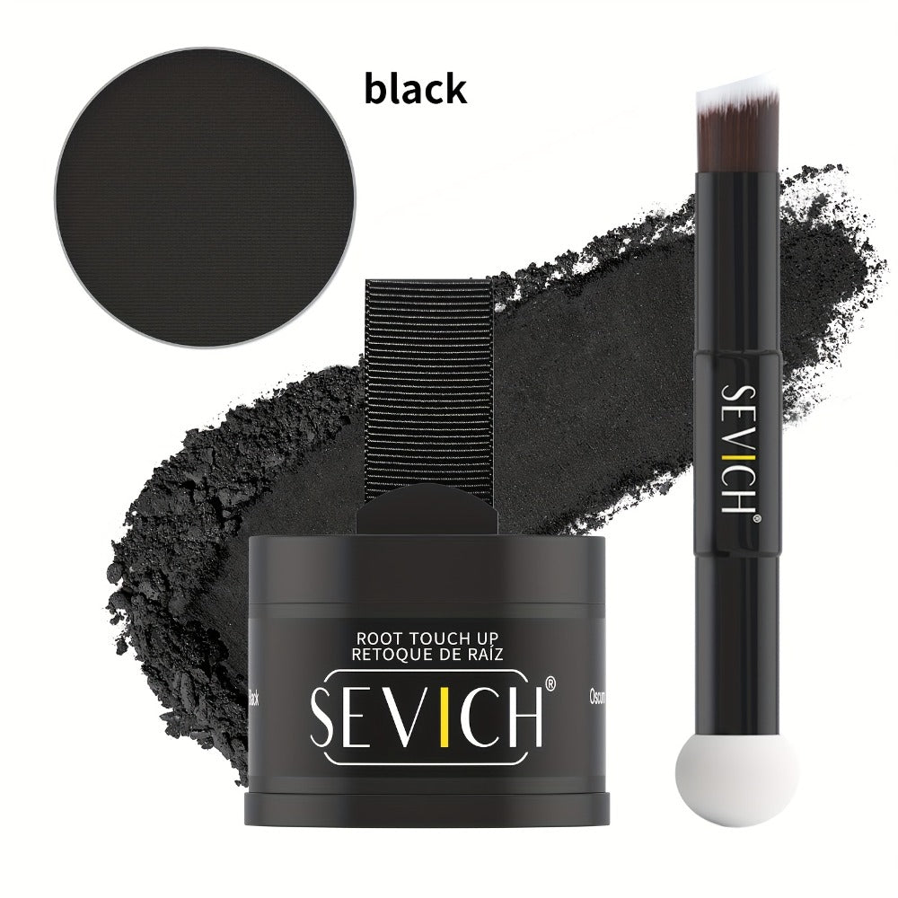 Hairline Powder Root Touch-Up Kit with Refill & Brush – Waterproof Instant Grey Hair Concealer Fills Sparse Hairline Bald Spo