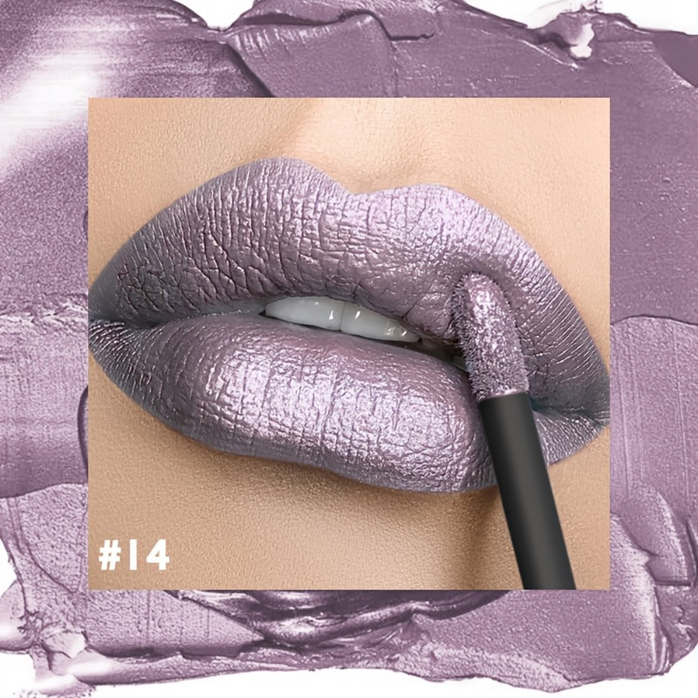 Metallic Shimmer Lip Gloss with Wand Applicator and Eleven Numbered Shade Options from 13 to 24 — image 5