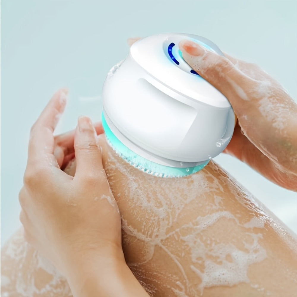 Electric Body Scrubber 6-in-1 Rechargeable Shower Brush - Vibrating Exfoliating Brush with Long Handle — image 9