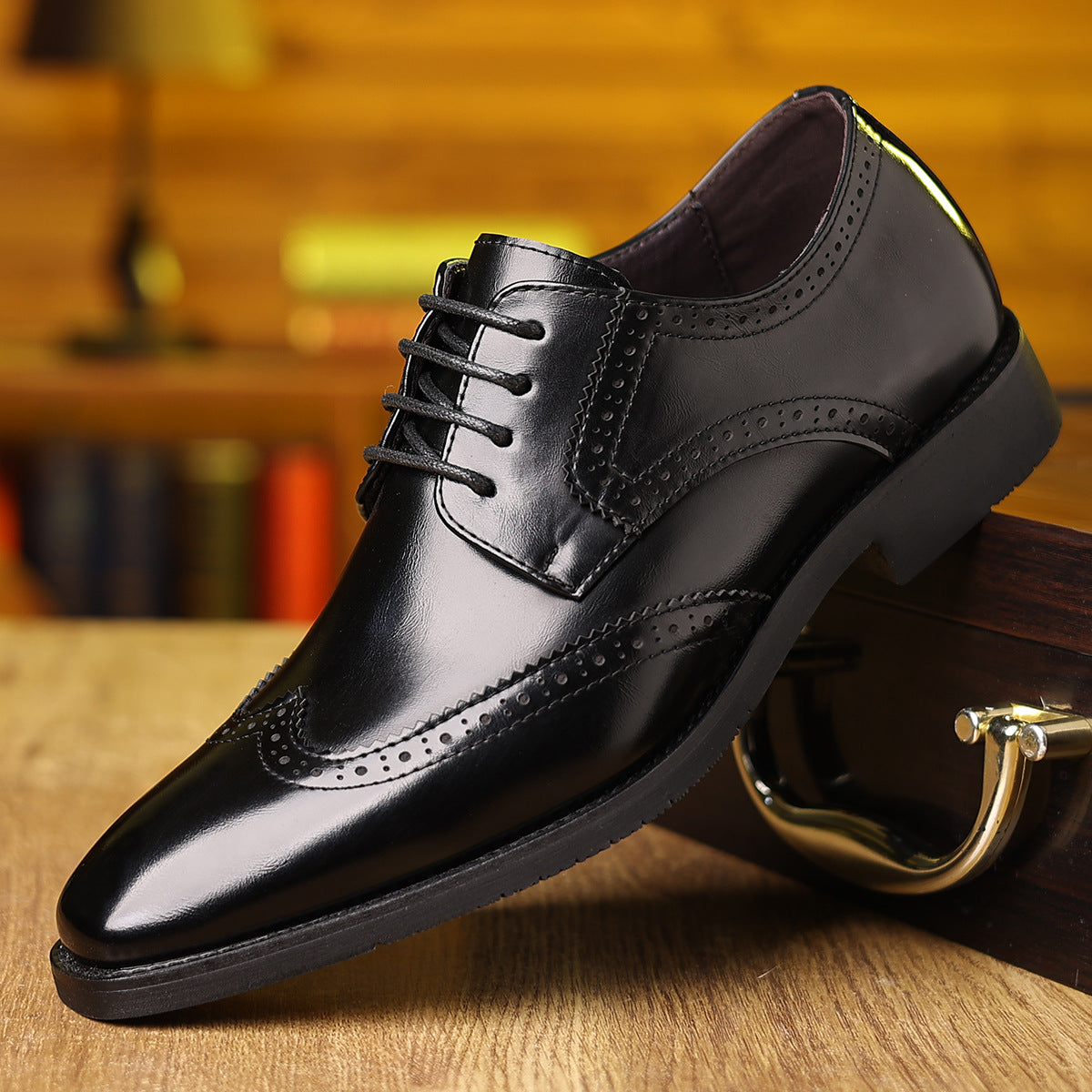 Men's Leather Formal Shoes - Soft Sole Casual Business Dress Shoes