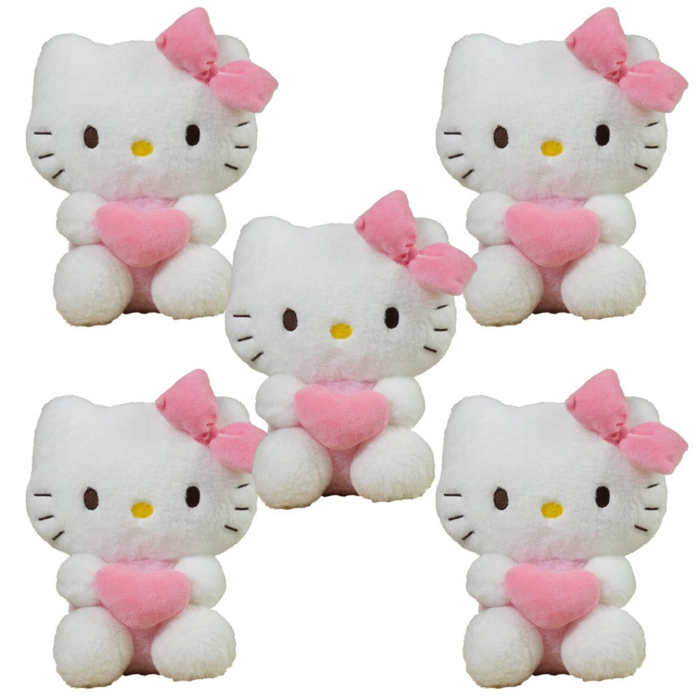 Hello Kitty Kuromi Plush Set 5pcs, Official Licensed Sanrio Stuffed Animals Holding Hearts — image 7