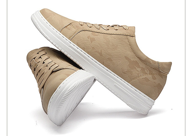 Mens Invisible Height Increasing Thick Soled Elevating Shoes Mens Casual White Trendy Athletic Sneakers
