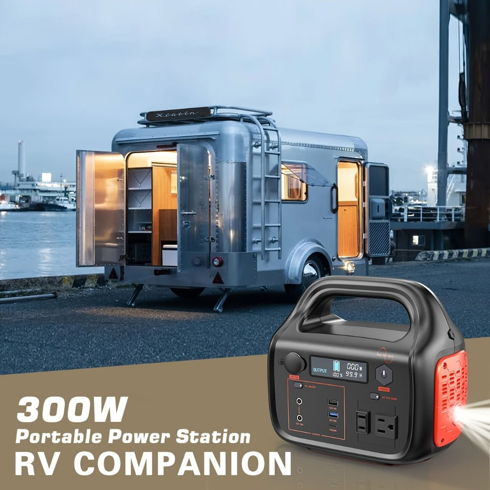 Portable Power Station 1075Wh/294Wh – 1000W/300W Solar Generator, Lithium Battery, 120V AC Outlet, for RV, Camping, Hiking — 