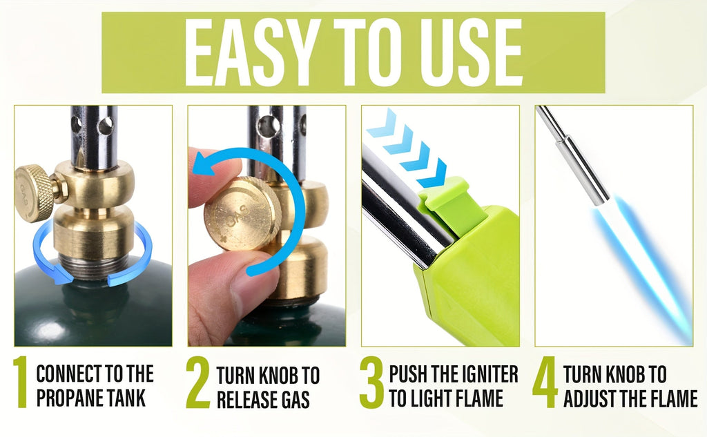 Propane Weed Torch, Flame Weeder Ice Melter Outdoor Roof Driveway for Garden, Patio and Yard Use — image 30