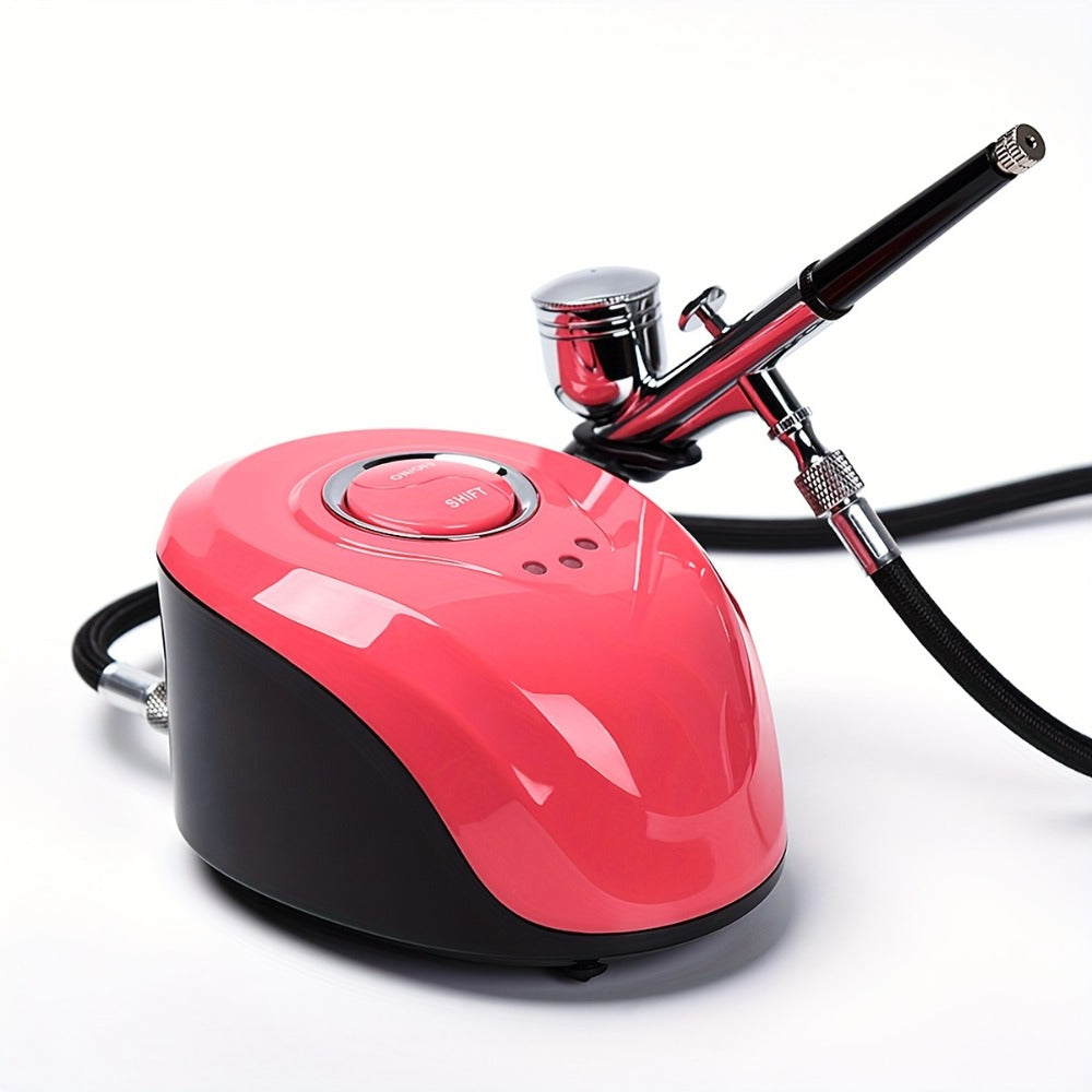 Mini Air Compressor and Airbrush Kit with White or Red 19B Model Options and 120 x 90 x 70 mm Pictured Base — image 6