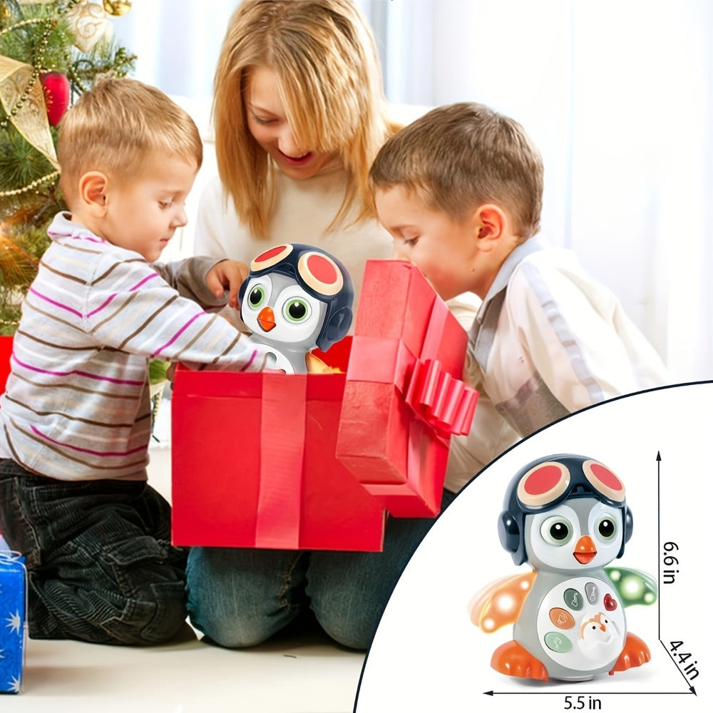 Musical Crawling Penguin Toy with Light-Up Wings, Moving Eyes and Four Front Control Buttons — image 3