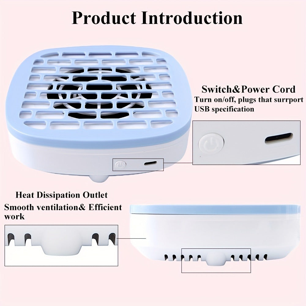 Nail Dust Collector Desktop USB Electric Nail Vacuum Fan Powerful Suction Powder Removal Machine with Filter — image 4