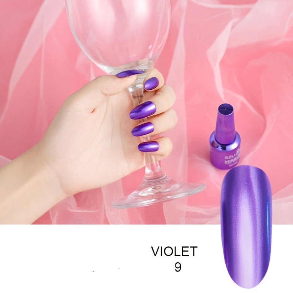 Gel Nail Polish Liner Set with 12 Mirror Chrome Colors and Built-In Thin Art Brushes for Detailed Nail Art — image 13