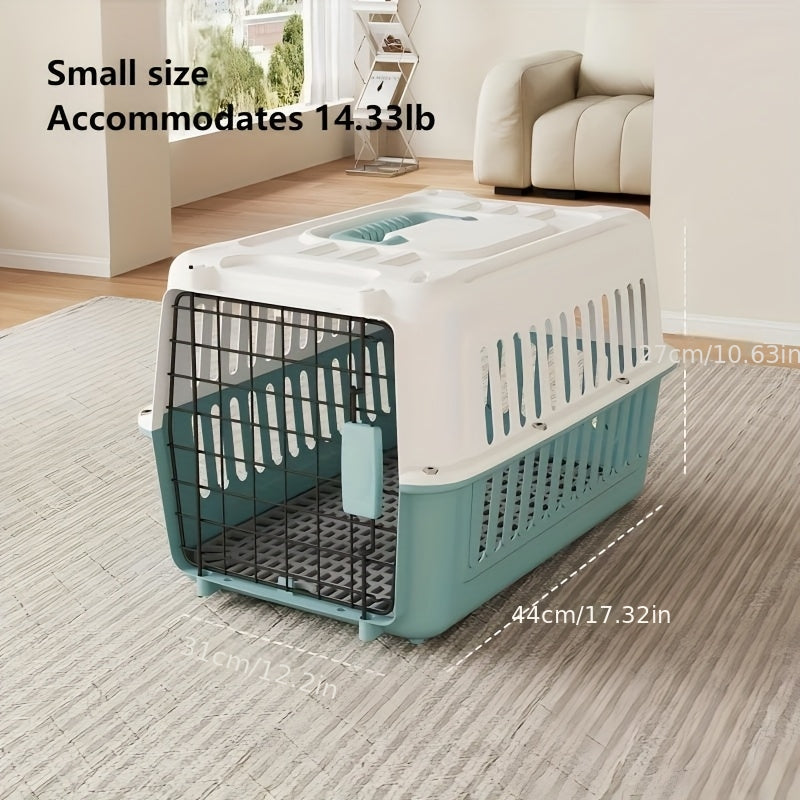 Hard-Shell Pet Carrier Crate with Front Grid Door, Side Ventilation and Standard or XL Sizes in Three Colors — image 9