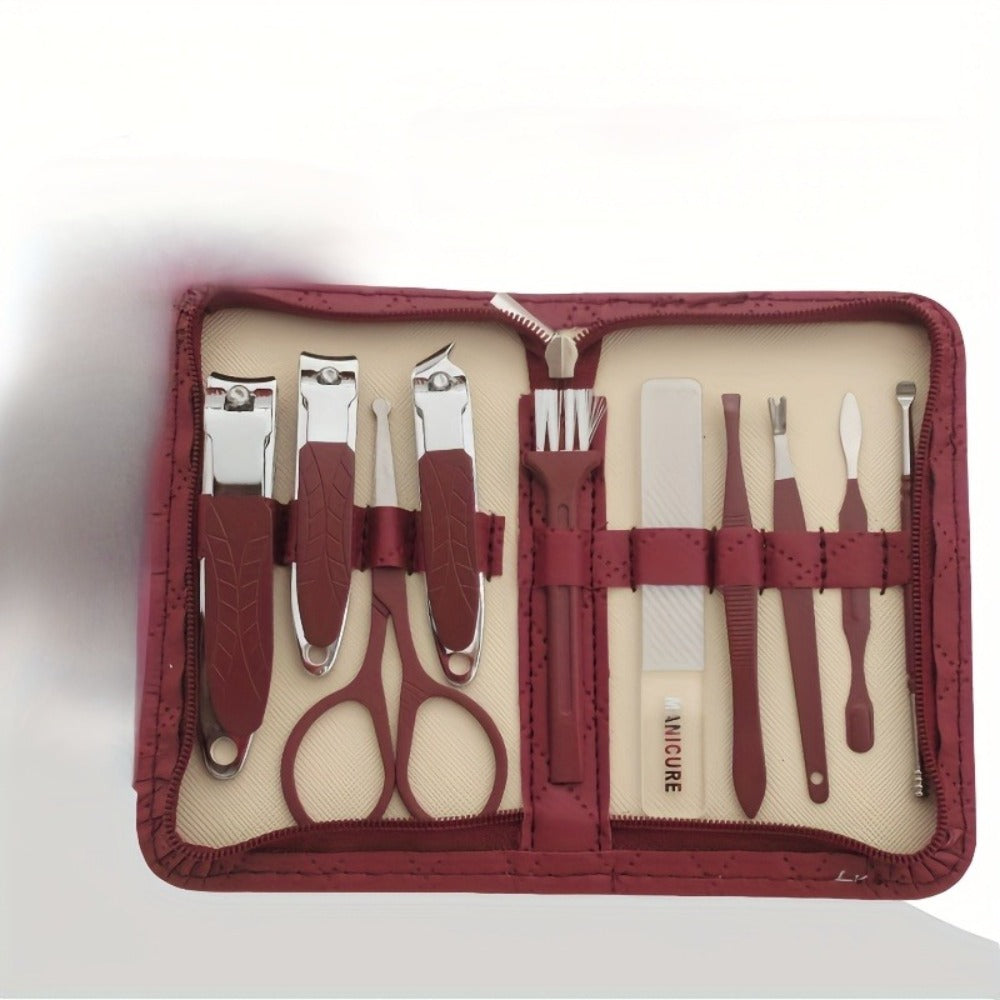 Professional Manicure Pedicure Kit 42 Piece Stainless Steel Nail Set with Portable Travel Case – Nail Scissors Cuticle Nipper