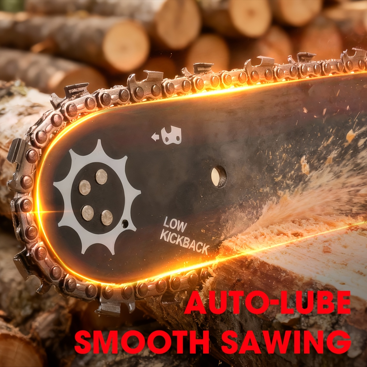 62CC Gas Chainsaw with 20-Inch Guide Bar in Five Red and Orange Checkout Configuration Options — image 15