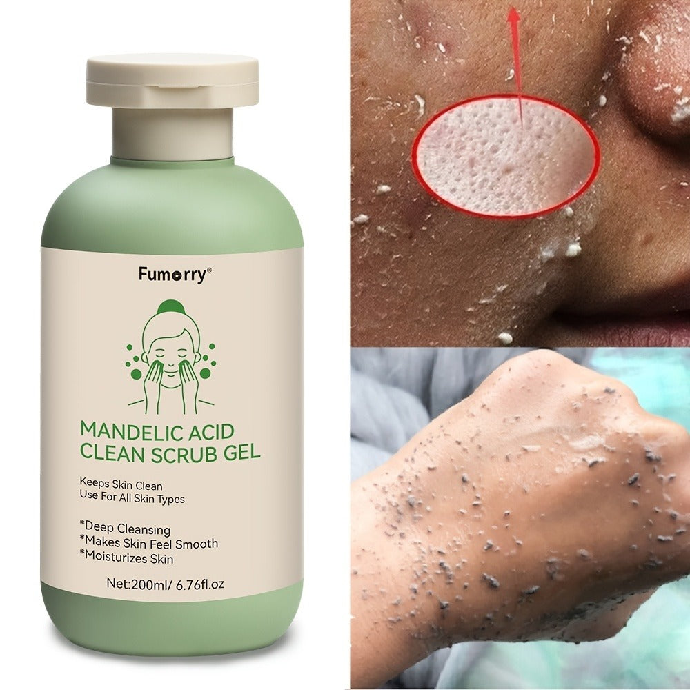 Mandelic Acid Exfoliating Gel 200ml with Aloe & Rose Extract, Deep Cleansing Pore Cleanser for Face & Body — image 2