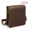 Vintage Cowhide Men's Crossbody Bag, Fashionable Genuine Leather Shoulder Bag