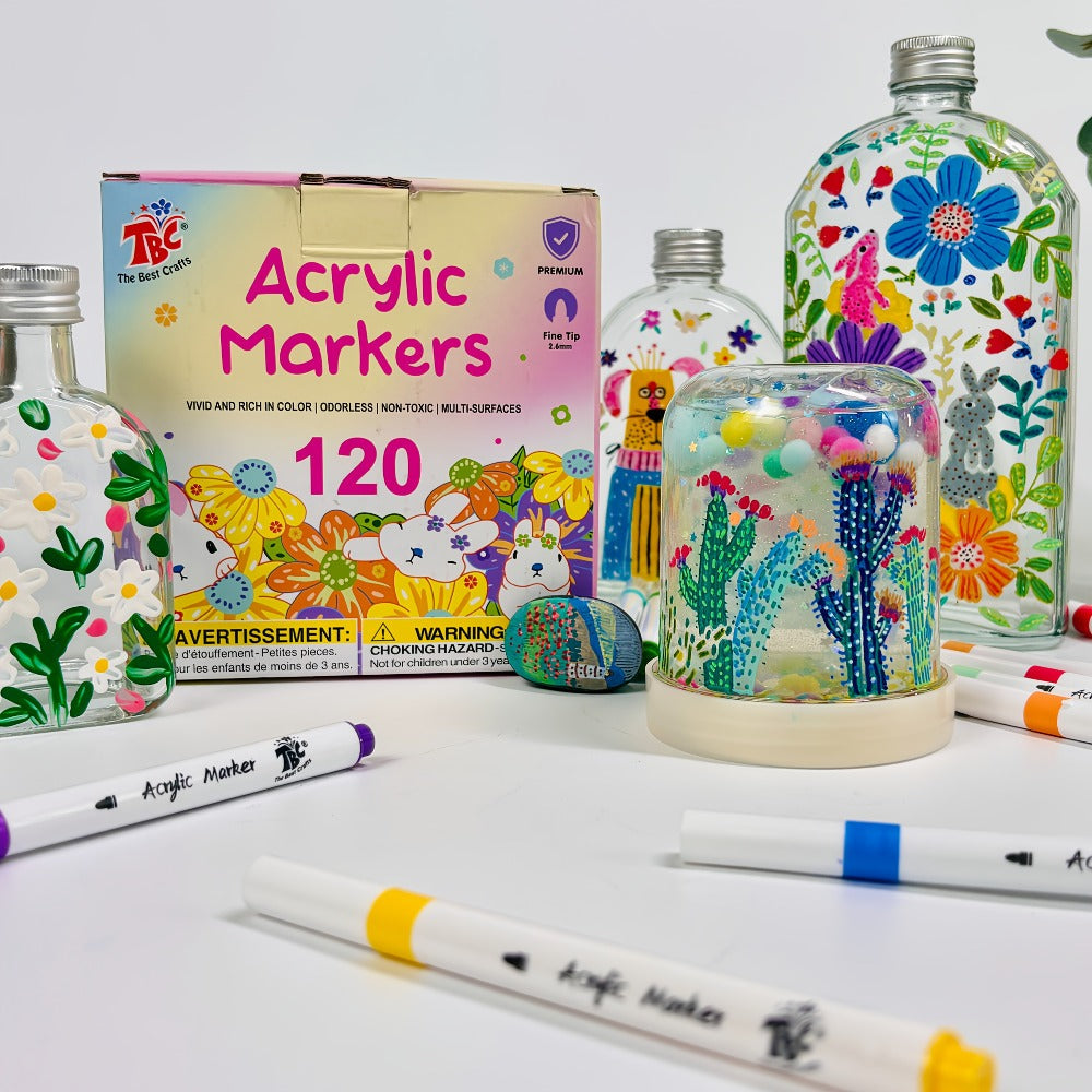 120 Colors Acrylic Paint Markers Set with the Listed Color, Size or Set Options for Everyday Use — image 6
