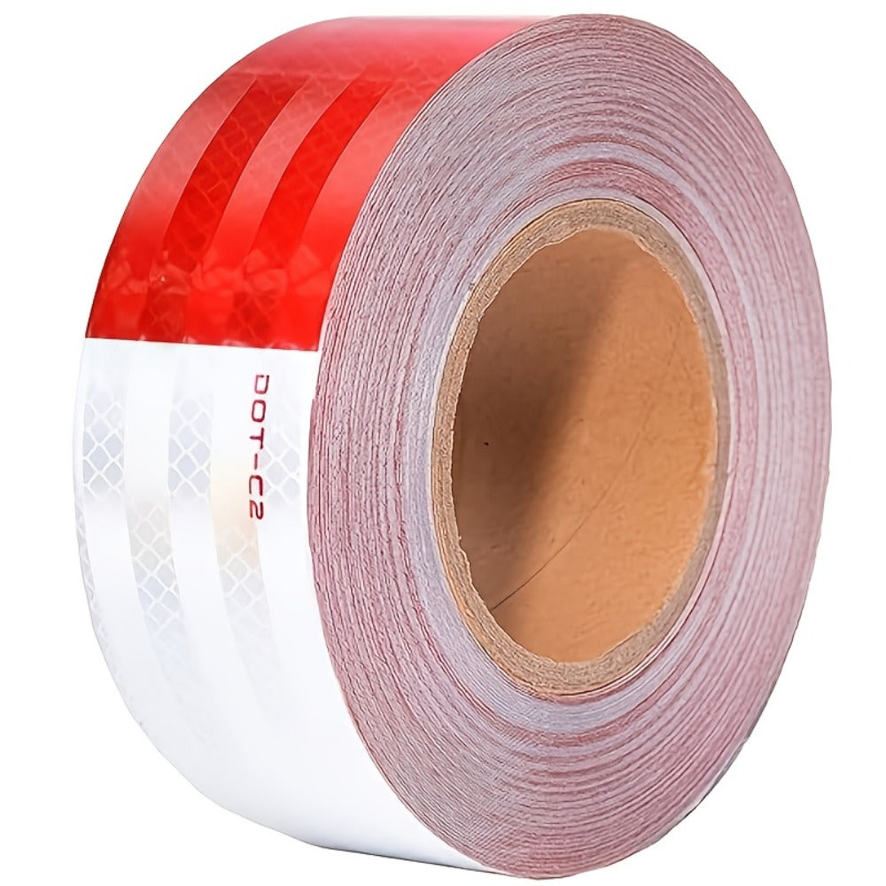 DOT-C2 Reflective Tape 2"x60' High Intensity Prismatic Self-Adhesive Safety Strip – Waterproof Wear-Resistant Ultra Bright fo