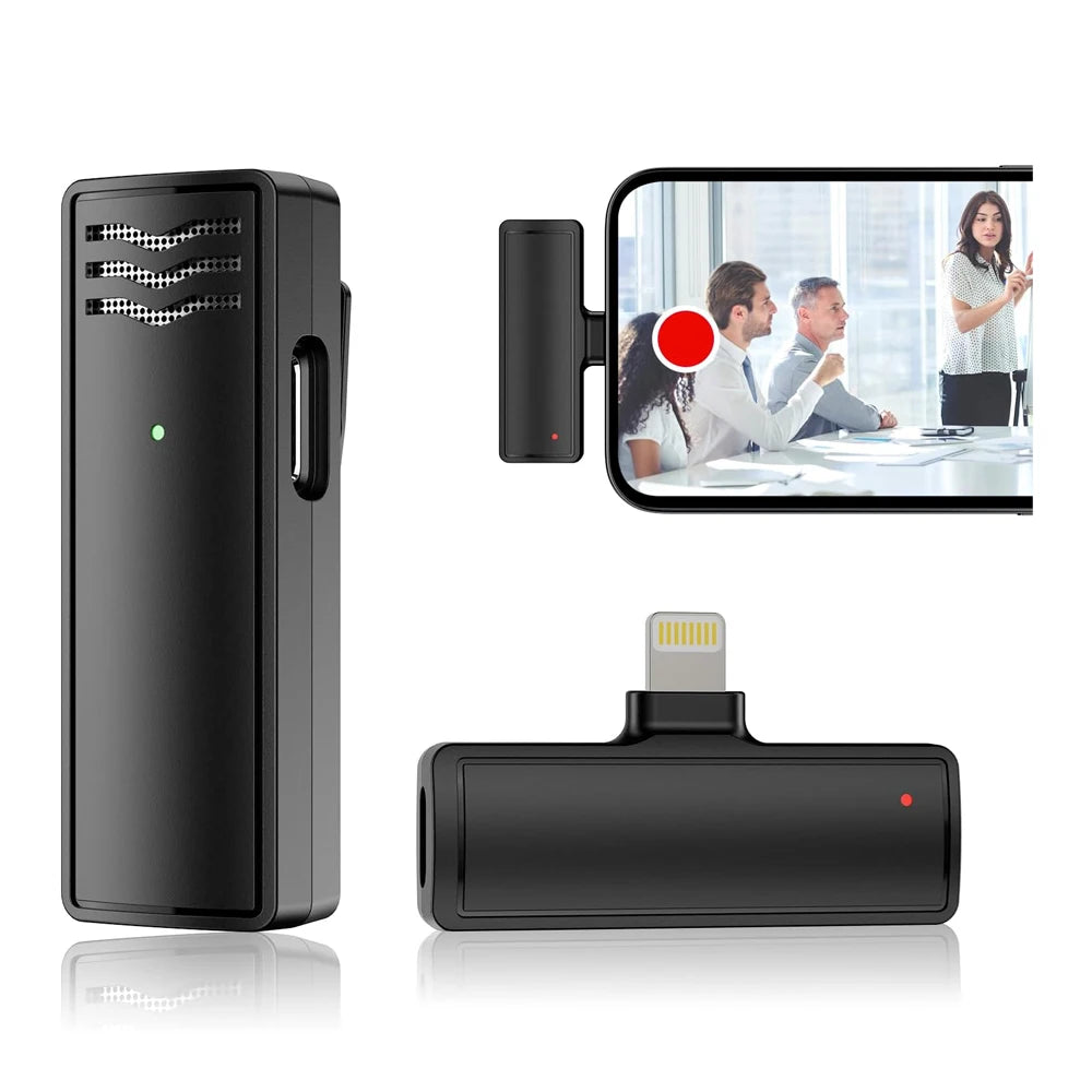 Wireless lavalier microphone for live recording intelligent noise reduction multifunctional portable small microphone - V.I.P Digital Presence
