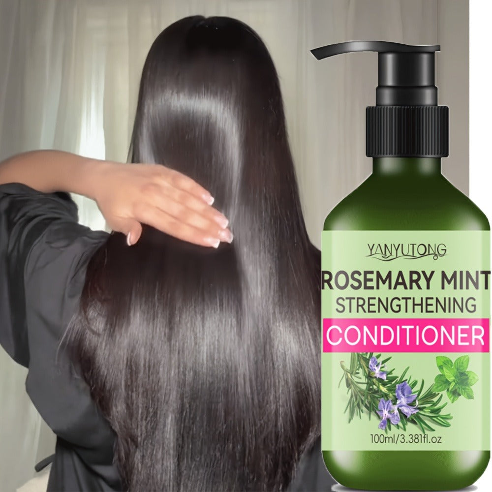 Three-Piece Rosemary Mint Hair Care Set with 3.38 oz Pump Shampoo, Conditioner and Oil Formats — image 3