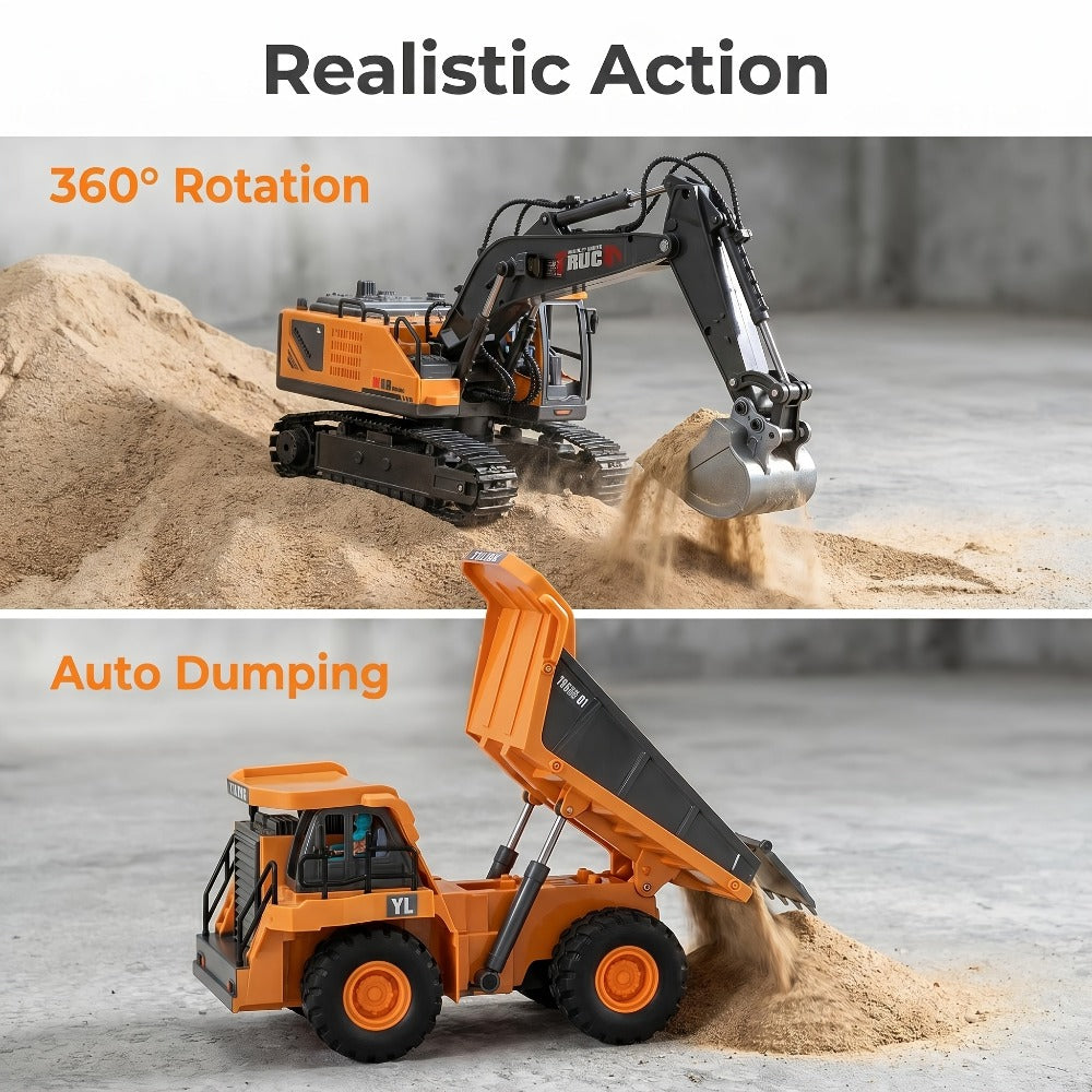 RC Construction Vehicle Set 2/3/4pcs with the Listed Color, Size or Set Options for Everyday Use — image 6