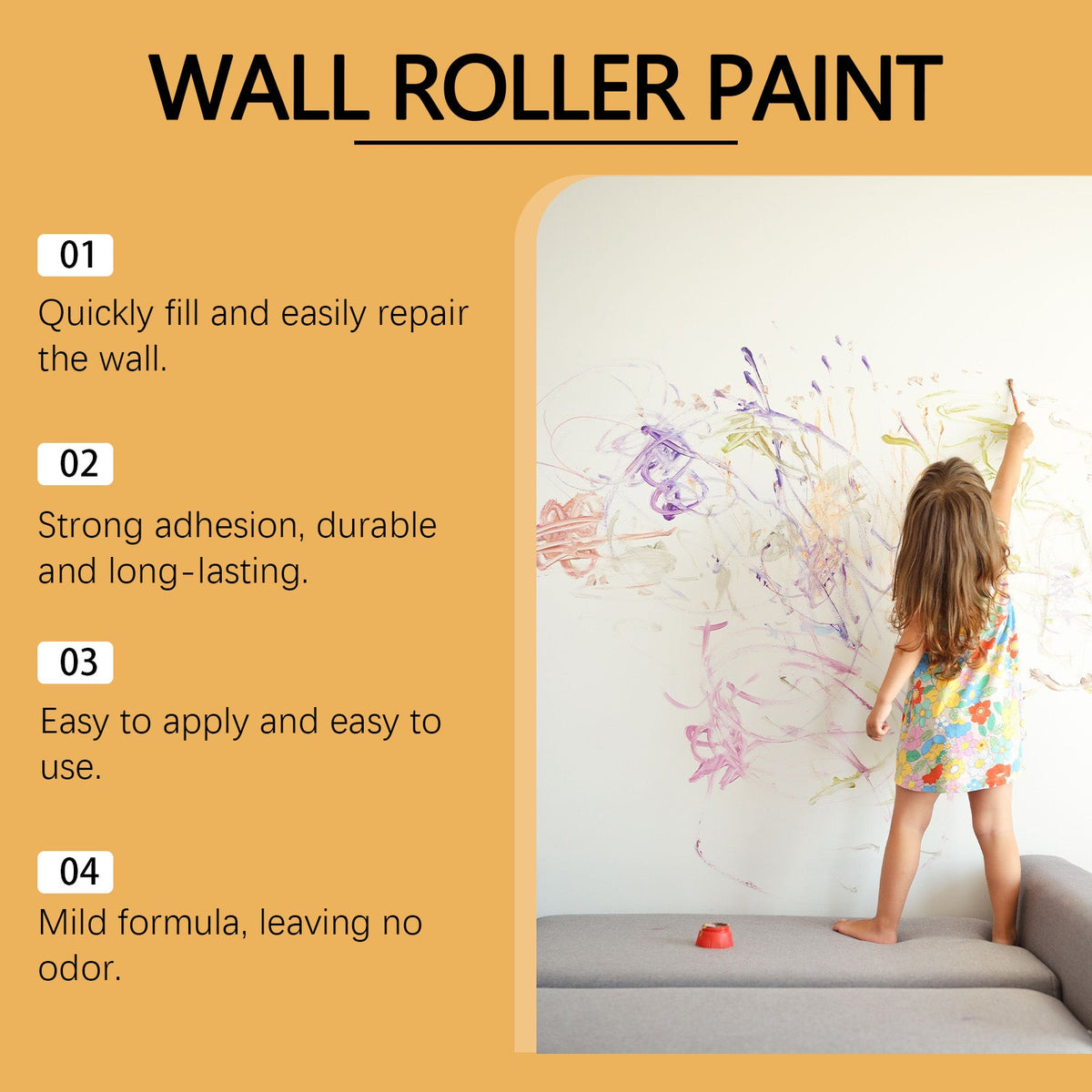 Wall Repair Roller Paint Repair Wall Holes Peels And Cracks Nail Eye Wall Paint Wall Repair Paste