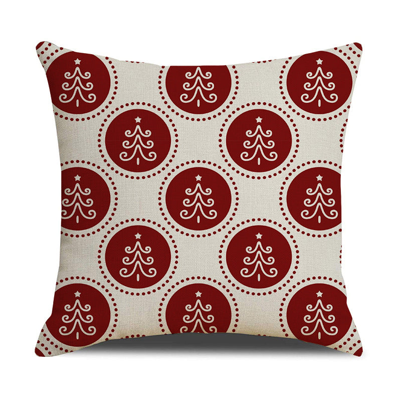 Christmas Linen Stripe Pillowcase – 45x45 cm Cushion Cover