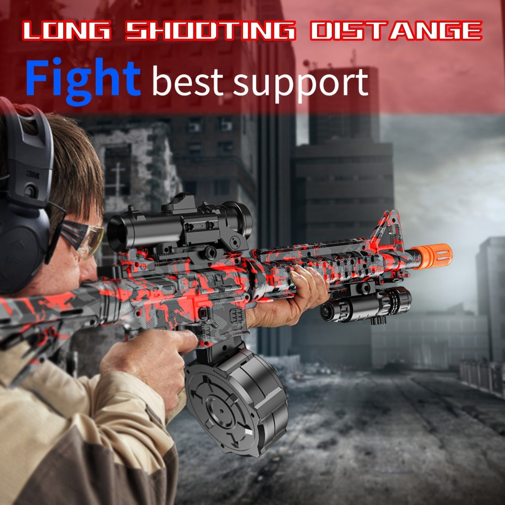 Large Drum Magazine Dual Mode Foam Blaster, Full Auto & Semi-Auto Outdoor Team Battle Toy Gun for Kids Boys Ages 8+ — image 3