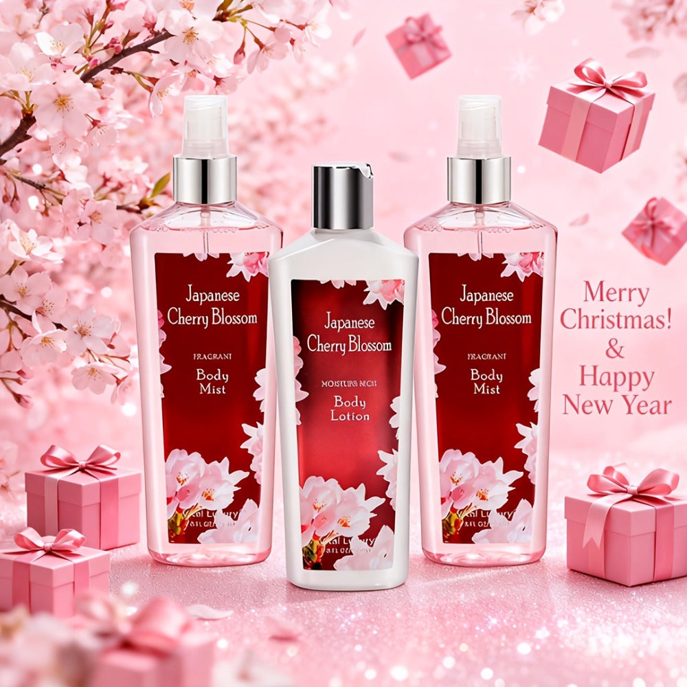 Body Care Gift Set for Women 3pcs, Body Wash, Lotion & Perfume Fragrance Moisturizing Skin Care Kit Sweet — image 1