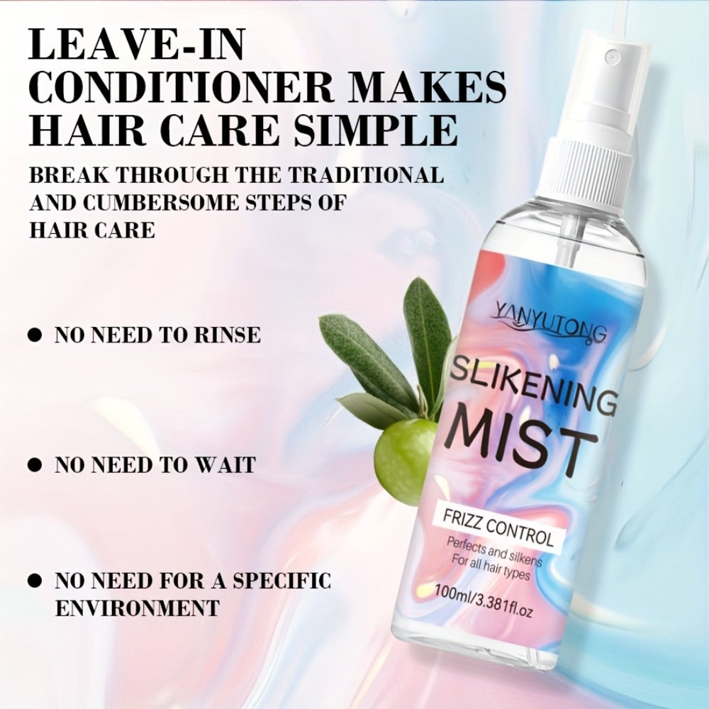 Perfumed Hair Mist Smoothing Spray 100ml – Heat Protection, Anti-Frizz, Moisturizing & Detangling Leave-In Formula | Long-Las