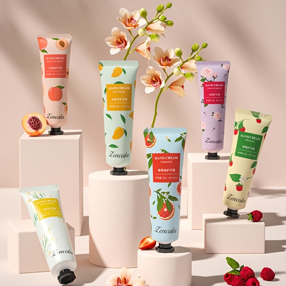 Ten-Piece Hand Cream Gift Box with Botanical and Fruit-Print Travel Tubes in Coordinated Assortment — image 5