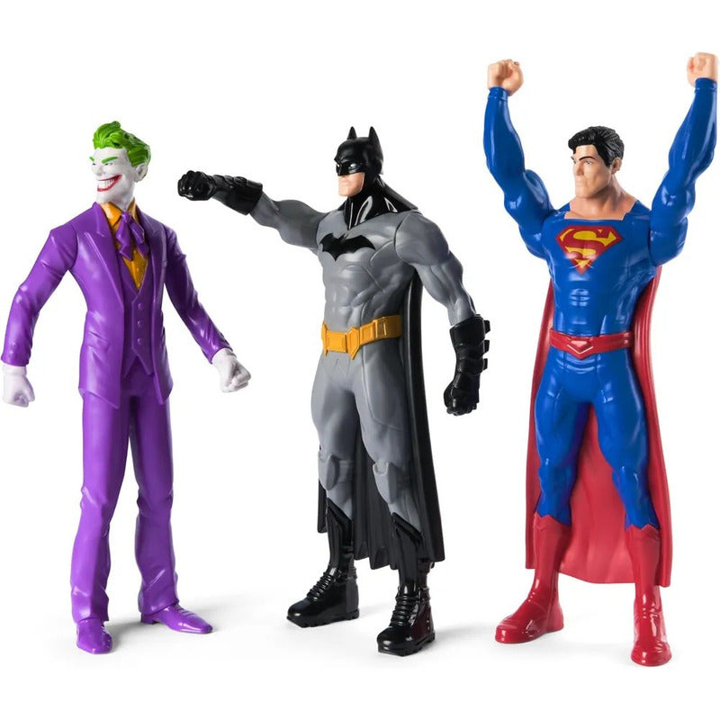 Batman Superman Joker Action Figure 3-Pack DC Comics, Superhero Collectible Toy Set for Boys Girls Kids Ages 3+ — image 3