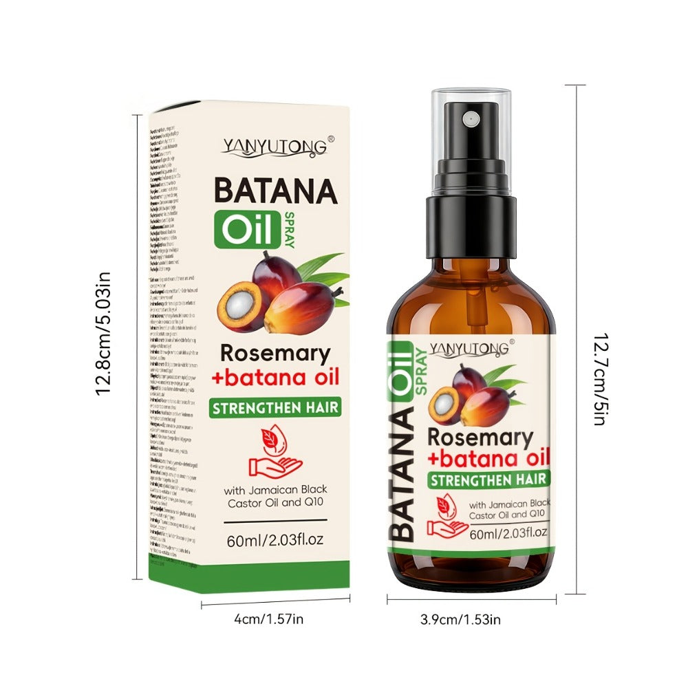 Batana & Rosemary Essential Oil Hair Spray 2.03oz, Deep Scalp & Damaged Hair Treatment, Nourishing Formula from Honduras — im
