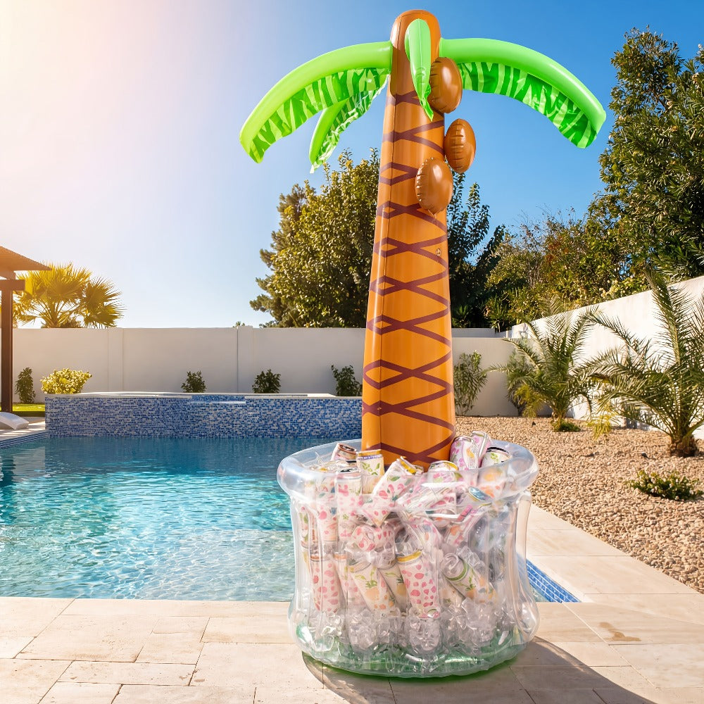 5FT Inflatable Palm Tree Drink Cooler, Tropical Beverage Ice Bucket for Luau Hawaiian Pool Party Decorations — image 4