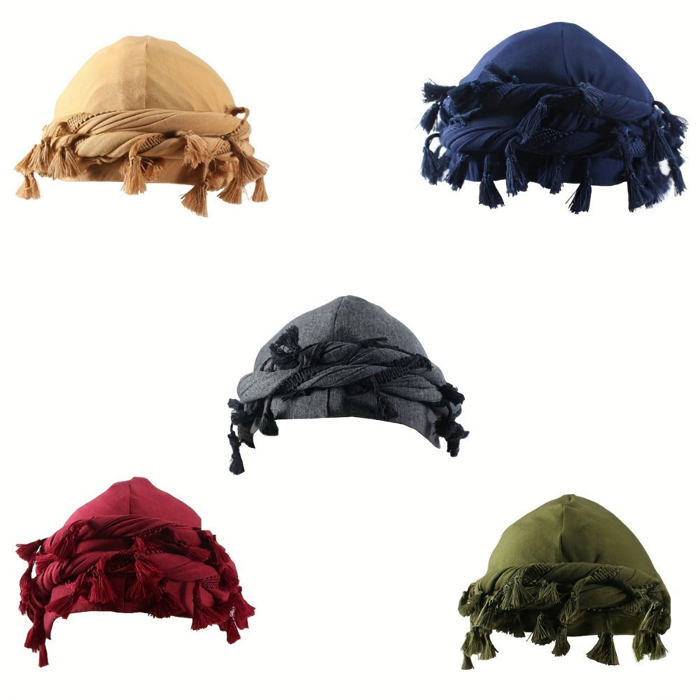 Costume Accessories 5-Piece Tassel Head Wrap Set with Green, Yellow, Red and Blue Color Assortment — image 1