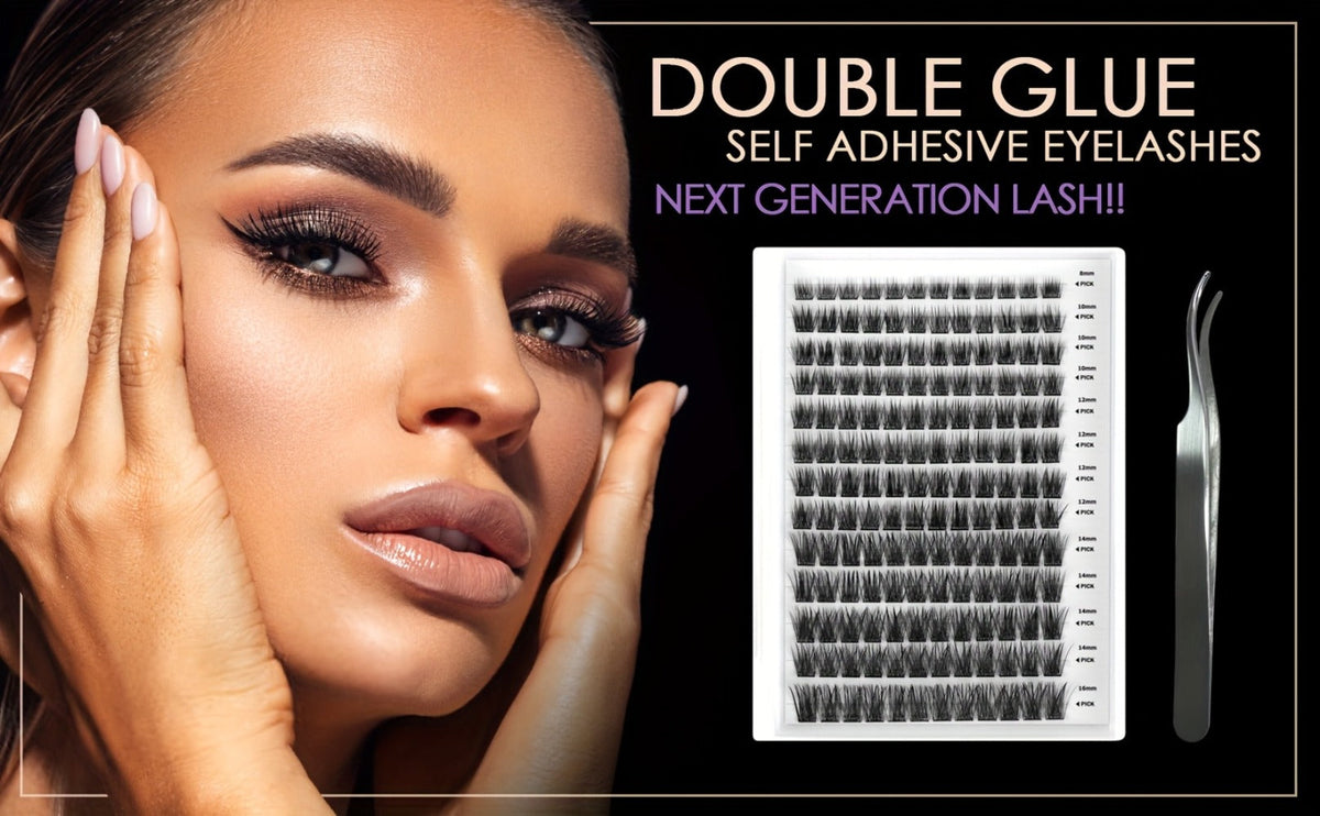 156-Piece Mixed Self-Adhesive Lash Cluster Tray with Black Tweezers and Spoolie Brush in Mixed Style — image 12