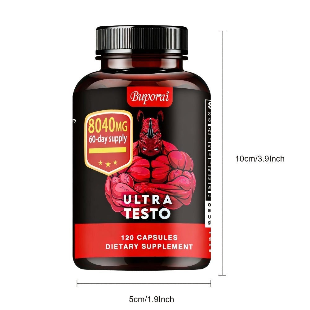 Ashwagandha Tongkat Ali Supplement for Men with Maca Root, Ultra Testo Triple Adaptogen Formula for Testosterone Support — im
