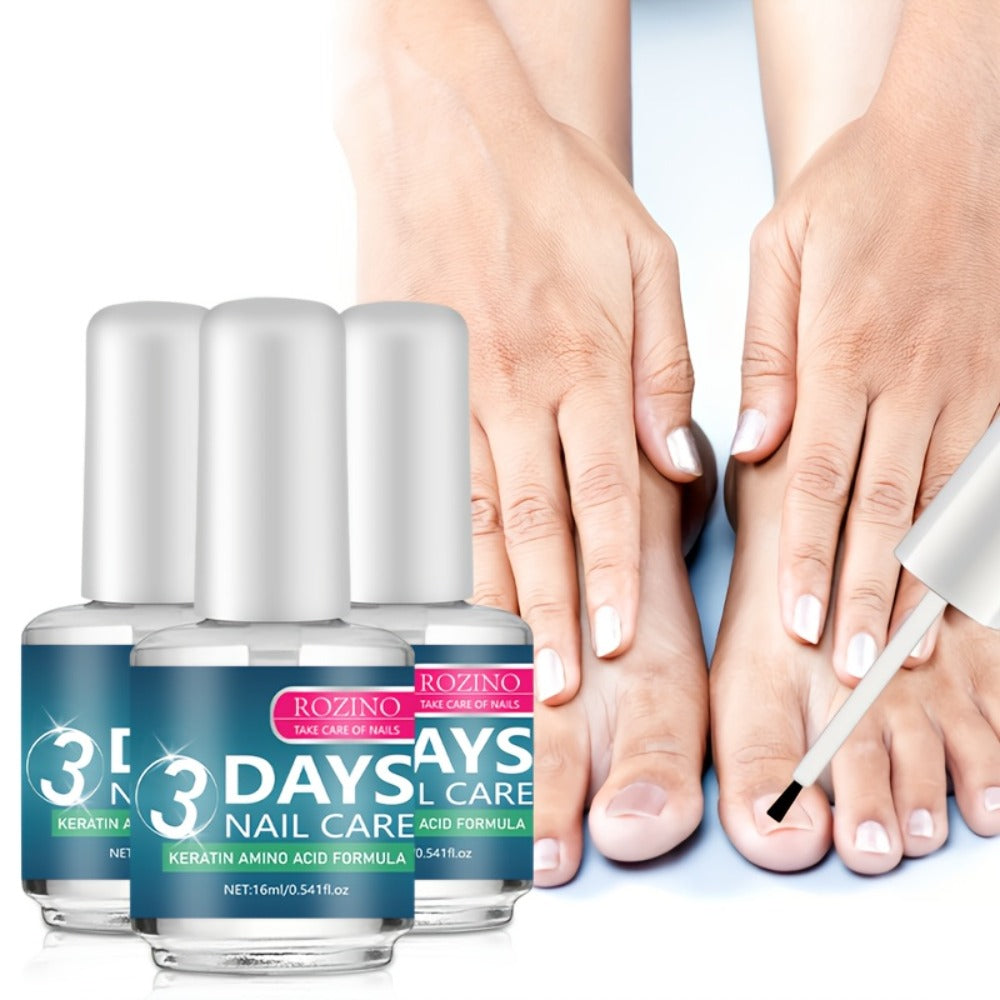 Keratin Nail Strengthening Oil 3-Pack – 3-Day Visible Results Quick-Drying Moisturizing Nail Care Oil, Prevents Peeling Break