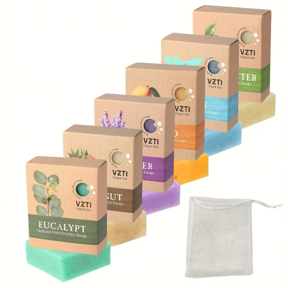 VZTI Handmade Bar Soap Set with Three-Piece Scent Trios or 122g Six-Bar Assortment in Six Scents — image 9