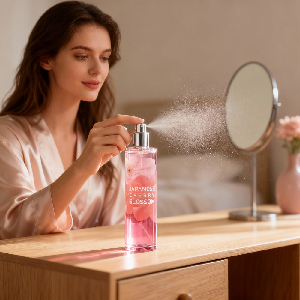 Cherry Blossom Body Mist for Women, Pheromone-Infused Sakura & Rose Fruity Floral Scent, 7- Spray — image 7