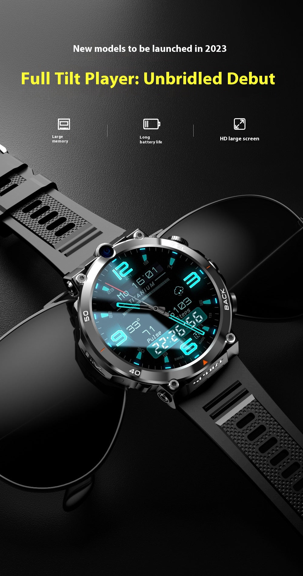 H10 Multi-function Dual Camera Sports Smart Phone Watch