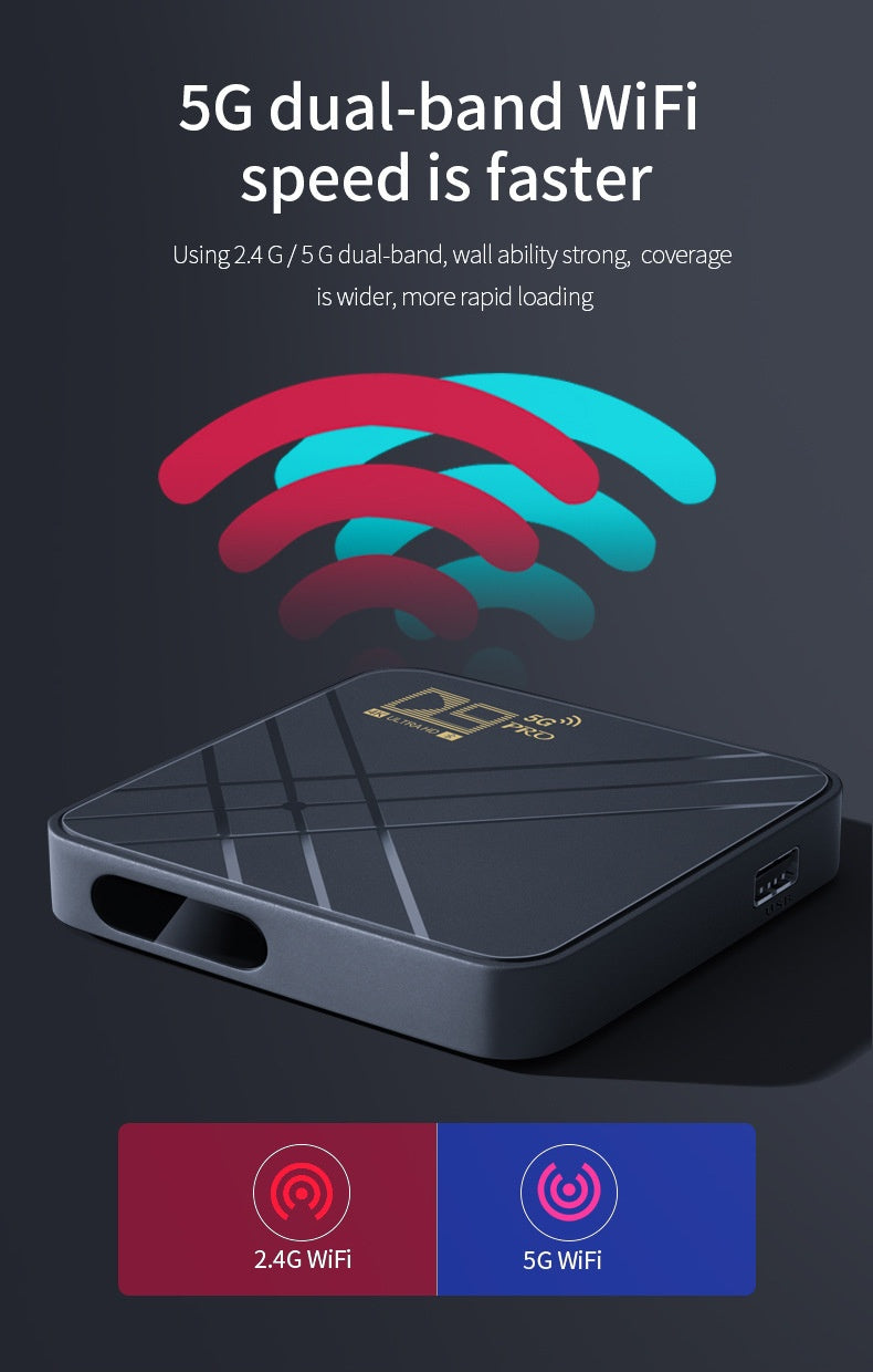 Android Set-top Box 4K TV Box HD Smart Player Dual-band WiFi