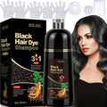 Hair Dye Shampoo, RILSIC 500ml Black 3-in-1 Single Bottle with Pump Dispenser for At-Home Color Application — image 16