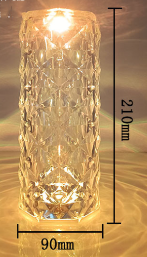 Creative Crystal Diamond Table Lamp Rechargeable Acrylic Bedroom Bedside